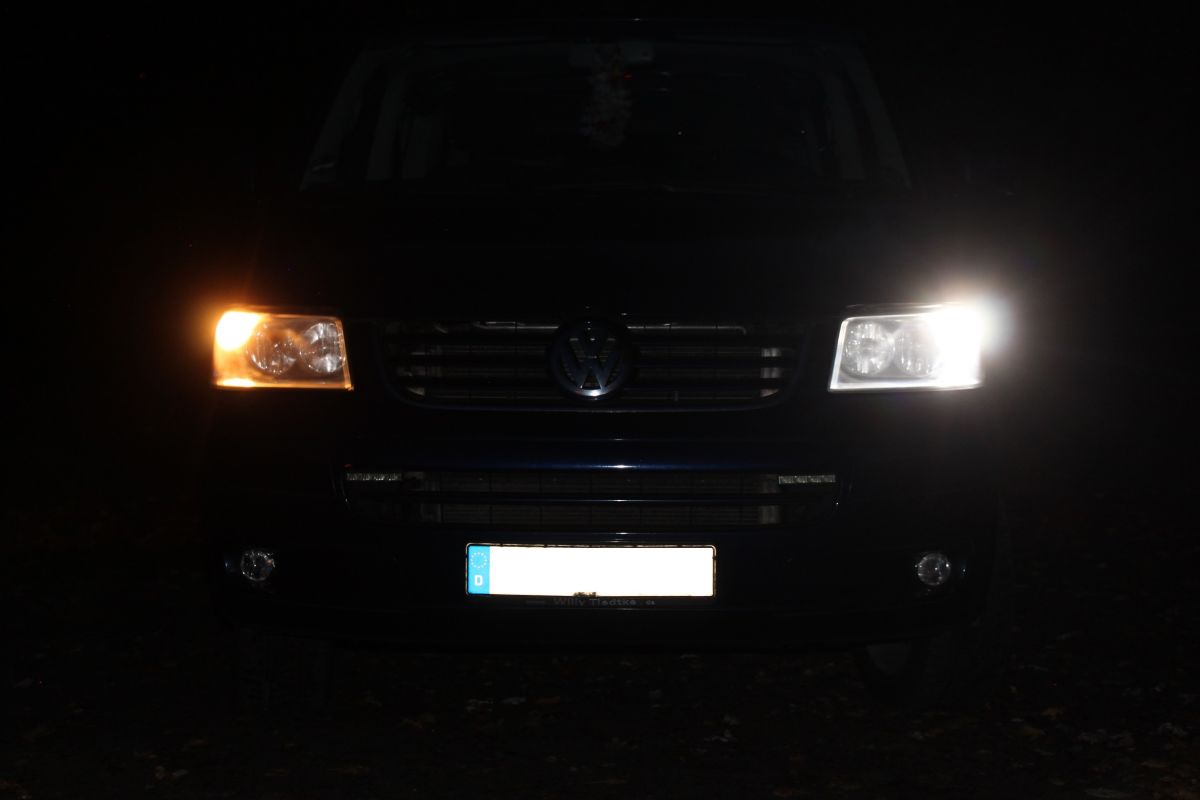 H7-LED im VW T5 (T5.2) nachrüsten mit Philips Ultinon Pro6000 